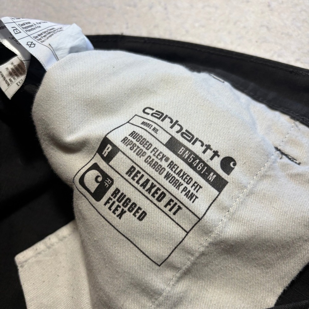 Carhartt Relaxed Straight Ripstop Double-Front Cargo Pant‎ Black Paint  38x31 - Picture 5 of 10